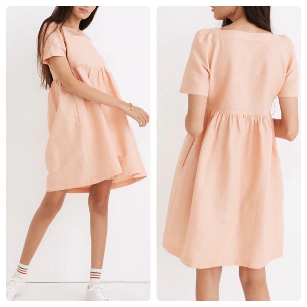 Madewell Linen-Blend Allie Mini Dress